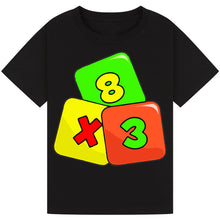 Load image into Gallery viewer, Kids 8x3 Dice T-Shirt – Maths Day Fun