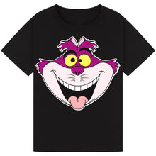 Load image into Gallery viewer, Mischief Cat Face T-Shirt – Playful Yellow Eyes & Cheeky Smile
