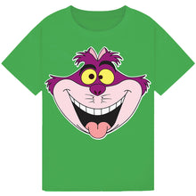 Load image into Gallery viewer, Mischief Cat Face T-Shirt – Playful Yellow Eyes & Cheeky Smile