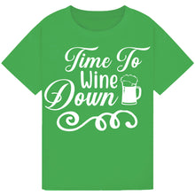 Lade das Bild in den Galerie-Viewer, Time to Wine Down T-Shirt – Relaxing Unwind Tee for Wine Lovers