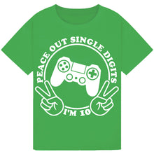 Load image into Gallery viewer, Peace Out Single Digit I'm 10 Shirt
