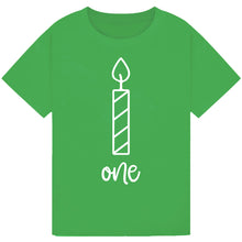 Load image into Gallery viewer, One Candle First Birthday Tee