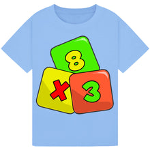 Load image into Gallery viewer, Kids 8x3 Dice T-Shirt – Maths Day Fun