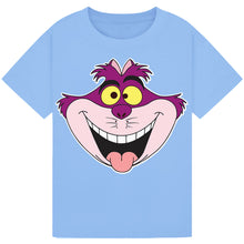 Load image into Gallery viewer, Mischief Cat Face T-Shirt – Playful Yellow Eyes & Cheeky Smile