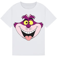 Load image into Gallery viewer, Mischief Cat Face T-Shirt – Playful Yellow Eyes & Cheeky Smile