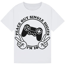 Load image into Gallery viewer, Peace Out Single Digit I'm 10 Shirt