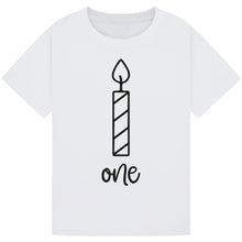 Load image into Gallery viewer, One Candle First Birthday Tee