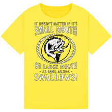 Load image into Gallery viewer, Small Mouth or Large Mouth, As Long as She Swallows Tee