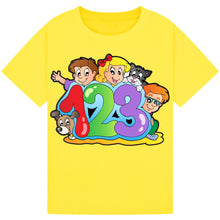 Load image into Gallery viewer, Kids Maths Day T-Shirt – 1-2-3 Cartoon Design