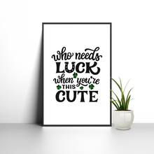Load image into Gallery viewer, HAPPY ST PATRICK'S DAY DOOR COVER PARTY WALL DECORATION POSTER "You Are Cute"