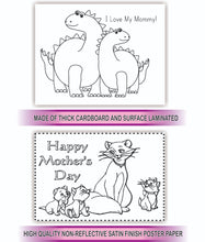 Load image into Gallery viewer, Set of 6 Happy Mother's Day New Theme Best Mum Nanny Art Prints Room Posters Freestyle Hand Drawn 8 x 10 inches 330GSM Poster Paper for Living Room Bedroom Décor