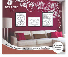 Load image into Gallery viewer, Set of 6 Happy Mother's Day New Theme Best Mum Nanny Art Prints Room Posters Freestyle Hand Drawn 8 x 10 inches 330GSM Poster Paper for Living Room Bedroom Décor