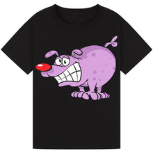 Load image into Gallery viewer, Purple Dog Red Nose Day T-Shirt 2025 – Fun Animated Design
