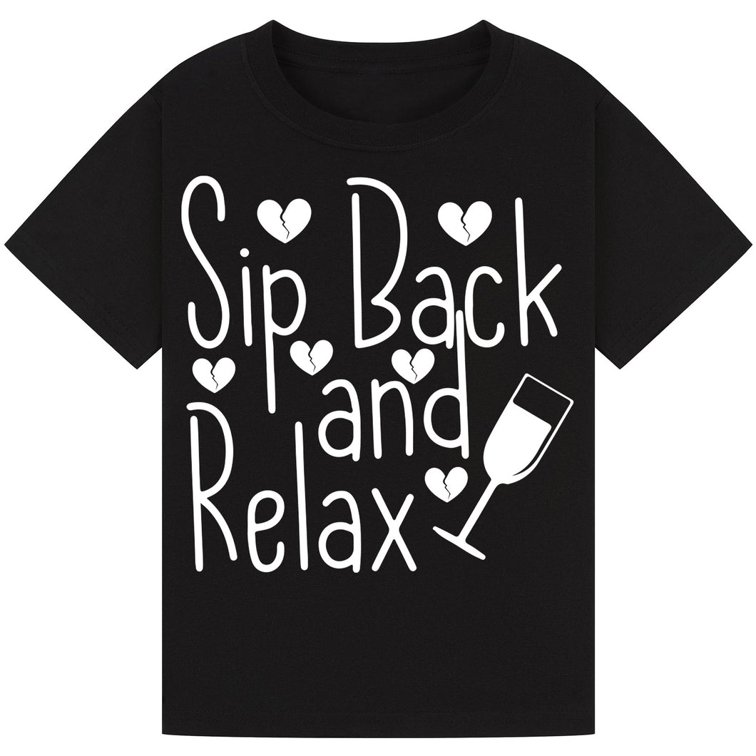 Sip Back and Relax T-Shirt – Chill Wine Lover Tee