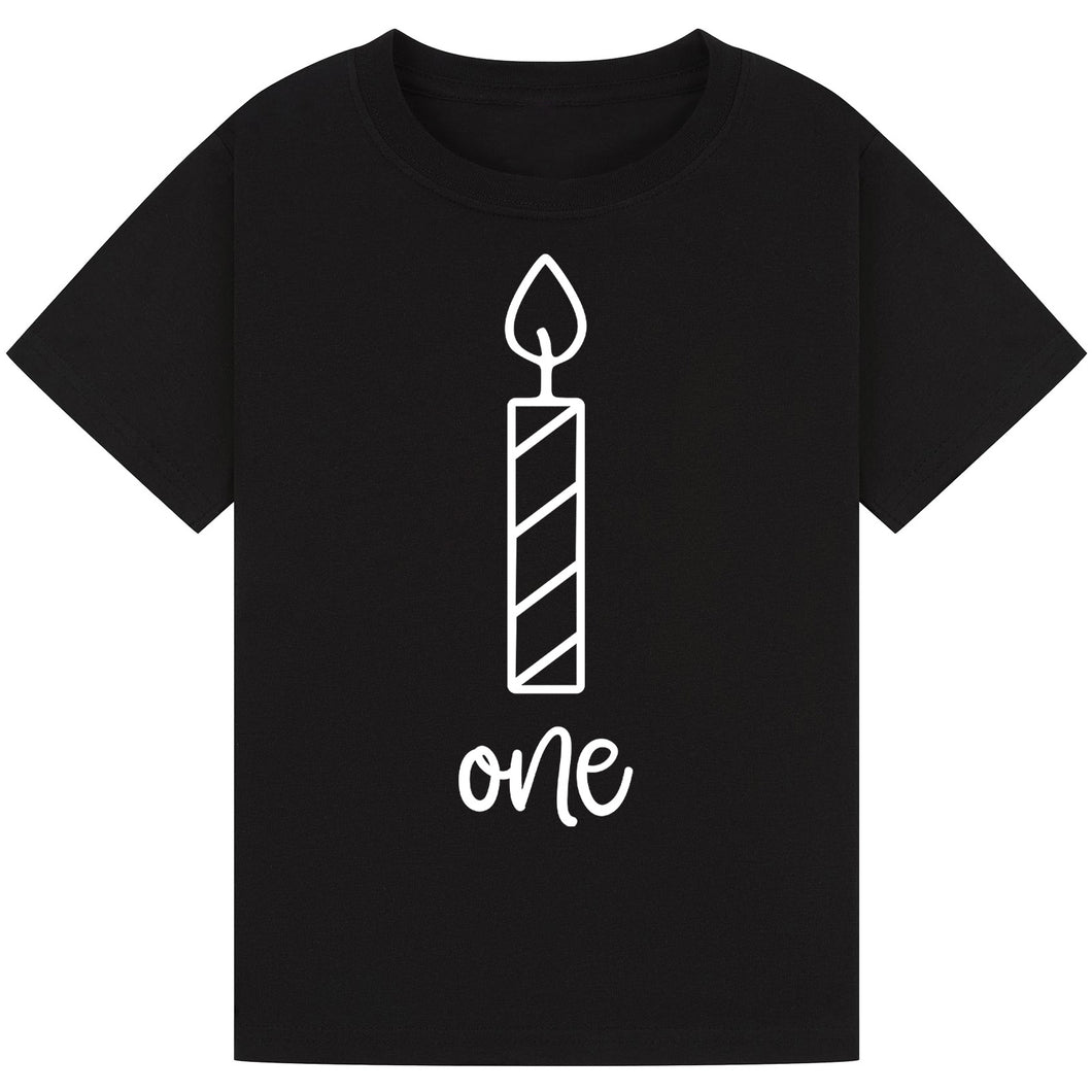 One Candle First Birthday Tee