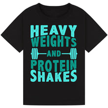 Lade das Bild in den Galerie-Viewer, Funny Gym Life Tee – Coffee, Weights, Repeat
