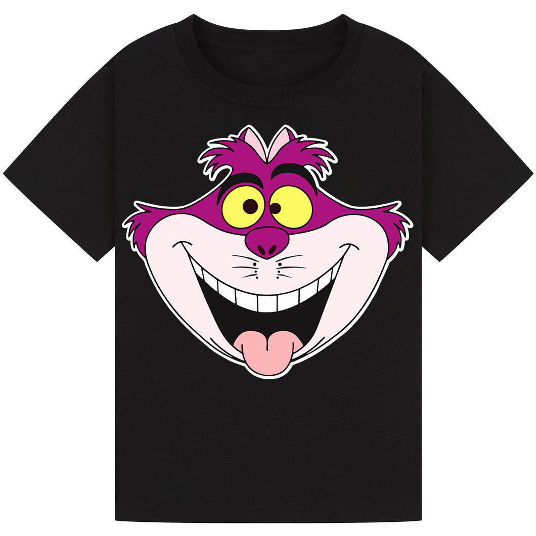 Mischief Cat Face T-Shirt – Playful Yellow Eyes & Cheeky Smile