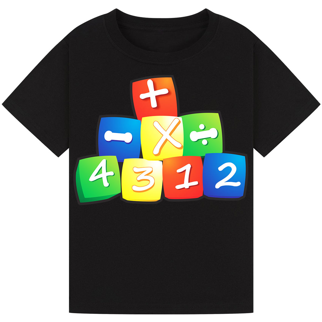 Kids Symbol Dice T-Shirt – Educational Tee