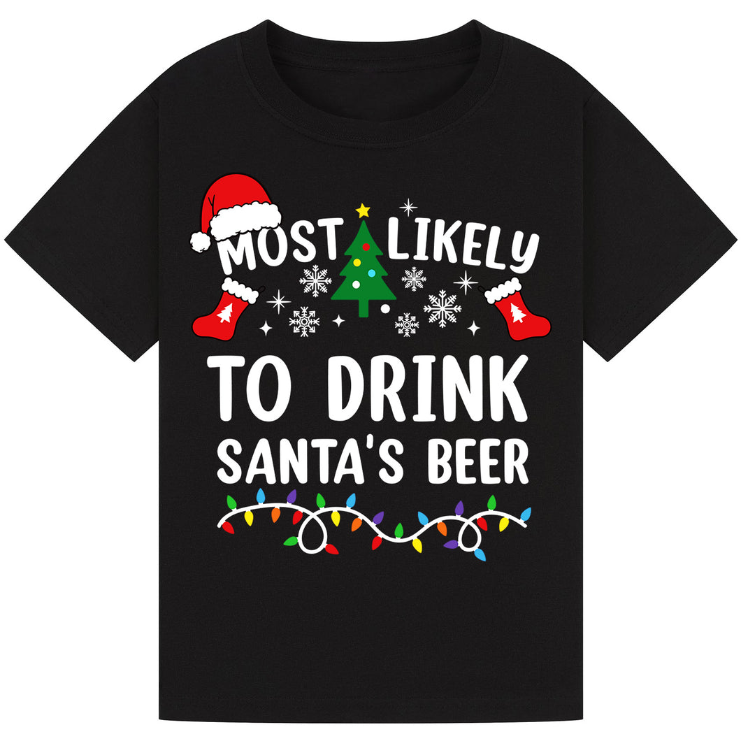Most Likely to Drink Santa's Beer T-Shirts
