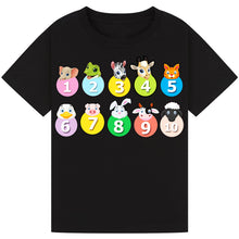 Load image into Gallery viewer, Kids Counting Animal T-Shirt – Learning Fun
