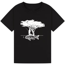 Load image into Gallery viewer, Fisherman &amp; Fish Silhouette Graphic Tee
