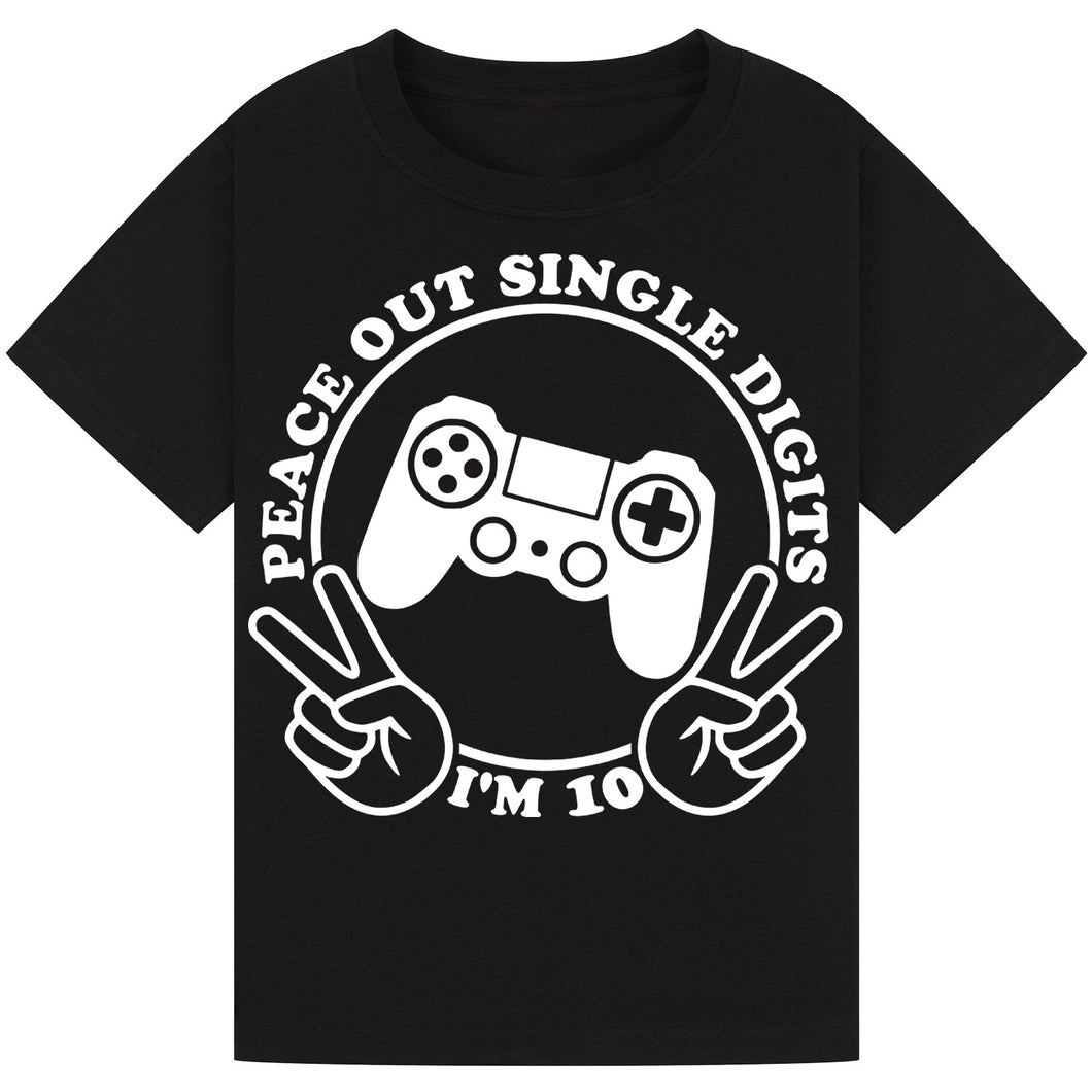 Peace Out Single Digit I'm 10 Shirt