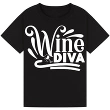 Load image into Gallery viewer, Wine Diva T-Shirt – Chic and Funny Wine Lover Tee
