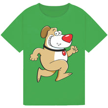 Load image into Gallery viewer, Running Dog Red Nose Day T-Shirt 2025 – Fun Animal Tee
