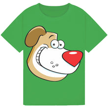 Load image into Gallery viewer, Smiling Dog Red Nose Day T-Shirt 2025 – Cute Puppy Face Tee
