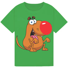 Load image into Gallery viewer, Big Nose Dog Red Nose Day T-Shirt 2025 – Celebration Tee

