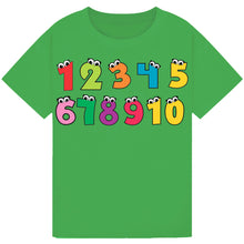 Lade das Bild in den Galerie-Viewer, Kids Emoji T-Shirt – 1-10 Counting Design
