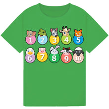 Load image into Gallery viewer, Kids Counting Animal T-Shirt – Learning Fun

