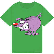 Load image into Gallery viewer, Purple Dog Red Nose Day T-Shirt 2025 – Fun Animated Design
