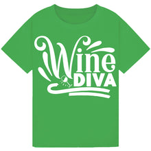 Load image into Gallery viewer, Wine Diva T-Shirt – Chic and Funny Wine Lover Tee
