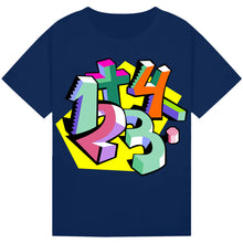 Load image into Gallery viewer, Bold 3D Numbers Kids T-Shirt – Maths Day Fun
