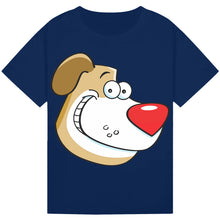 Load image into Gallery viewer, Smiling Dog Red Nose Day T-Shirt 2025 – Cute Puppy Face Tee
