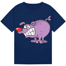Load image into Gallery viewer, Purple Dog Red Nose Day T-Shirt 2025 – Fun Animated Design

