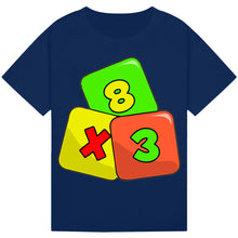 Load image into Gallery viewer, Kids 8x3 Dice T-Shirt – Maths Day Fun
