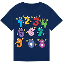 Lade das Bild in den Galerie-Viewer, Kids Counting Wave T-Shirt – Playful Design
