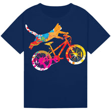 Load image into Gallery viewer, Colorful Bicycle Graphic T-Shirt – Casual Tee for Bike Lovers
