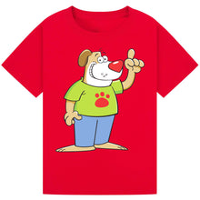 Load image into Gallery viewer, Paw Print Dog Red Nose Day T-Shirt 2025 – Fun Puppy Tee
