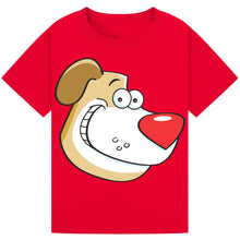 Load image into Gallery viewer, Smiling Dog Red Nose Day T-Shirt 2025 – Cute Puppy Face Tee
