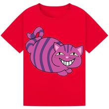 Load image into Gallery viewer, Grinning Cat Inspired T-Shirt – Whimsical World Book Day Tee
