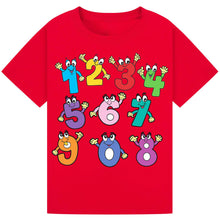 Lade das Bild in den Galerie-Viewer, Kids Counting Wave T-Shirt – Playful Design
