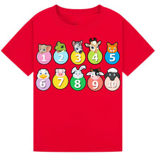 Load image into Gallery viewer, Kids Counting Animal T-Shirt – Learning Fun
