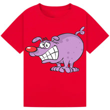 Load image into Gallery viewer, Purple Dog Red Nose Day T-Shirt 2025 – Fun Animated Design
