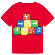 Load image into Gallery viewer, Kids Symbol Dice T-Shirt – Educational Tee
