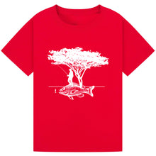 Load image into Gallery viewer, Fisherman &amp; Fish Silhouette Graphic Tee
