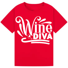 Load image into Gallery viewer, Wine Diva T-Shirt – Chic and Funny Wine Lover Tee
