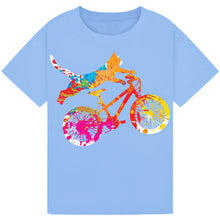 Load image into Gallery viewer, Colorful Bicycle Graphic T-Shirt – Casual Tee for Bike Lovers
